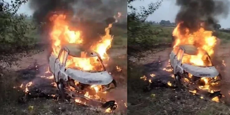 Big Road Accident : अनियंत्रित होकर पलटी तेज रफ्तार कार, पांच लोग जिन्दा जले