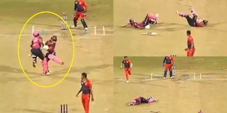 MPL 2025 : रन भागते समय आपस में टकराए दो बल्लेबाज, जमीन पर गिरे फिर हुआ ये, VIDEO Viral देखे पूरा वीडियो