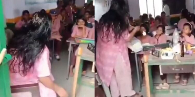 Viral Video : स्कूल में बच्चों के सामने ही ऐसा काम कर रही थी मैडम, तेल भी खुद ही लाती थी साथ, वीडियो वायरल होने के बाद मचा बवाल