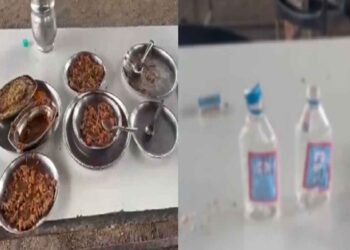 Meat Found In Vegetarian : वेज थाली में नॉनवेज …. शाकाहारी भोजन में मिला मांस का टुकड़ा, मचा बवाल तो फिर उठी ‘नेम प्लेट’ की मांग