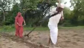 Viral video : बैल खरीदने के लिए पैसे नहीं …. 65 साल के किसान ने बैल की जगह खुद ही जोता हल, सोशल मीडिया में हुआ वायरल देखे पूरा वीडियो