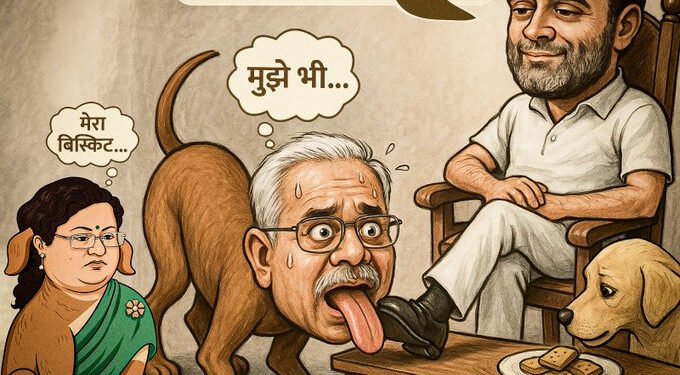 CG : भाजपा और कांग्रेस की लड़ाई बंदर और कुत्ते तक आई, कार्टून वार में उलझी कांग्रेस और भाजपा