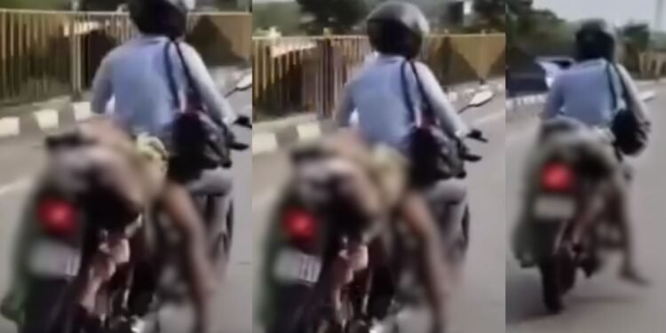 Viral Video : पत्नी के शव को बाइक से बांधकर ले गया पति, हाईवे पर पुलिस ने रोका पर नहीं रुका, वायरल वीडियो देख कांप उठे लोग