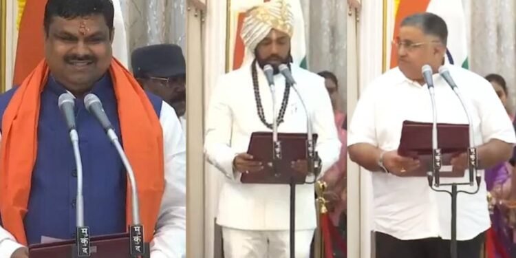 CG Breaking : गुरु खुशवंत साहेब, राजेश अग्रवाल और गजेंद्र यादव ने ली मंत्रीपद की शपथ, राजभवन में राज्यपाल, CM भी मौजूद..