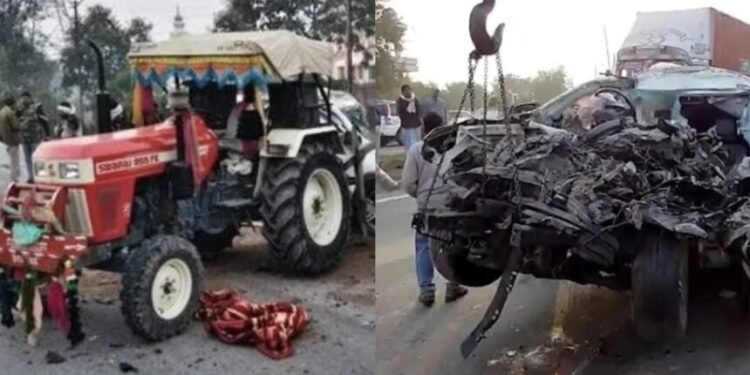 Big Road Accident : रेत से भरी ट्रैक्टर-ट्रॉली में जा घुसी तेज रफ्तार फॉर्च्यूनर, पांच लोगों की मौके पर ही मौत