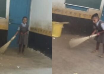 CG Viral Video : फिर सामने आया शासकीय स्कूल में बच्चों से झाड़ू लगवाने का वीडियो, व्यवस्था पर उठे सवाल देखे पूरा वीडियो