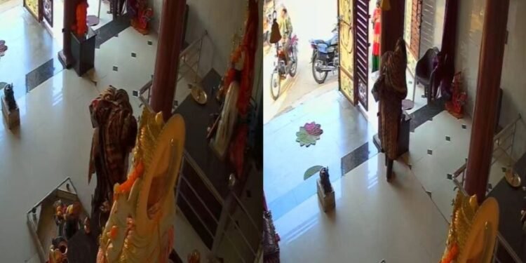 CG Crime : पहले मंदिर में किया भगवान को प्रणाम, फिर की बर्तन और अन्य सामान की चोरी, देखें पूरा वीडियो