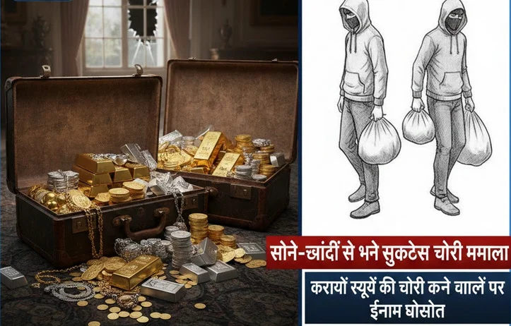 CG : सोने – चांदी से भरे सूटकेश चोरी मामला, करोड़ों रुपये की चोरी करने वालों पर ईनाम घोषित, पकड़वाने वालों पर 10-10 हजार का ईनाम