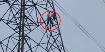 CG News : हाईटेंशन बिजली के टावर पर चढ़ा ग्रामीण, जमीन कब्जा करने का लगाया आरोप, लाउडस्पीकर लेकर पहुंचे प्रशासन के अधिकारी