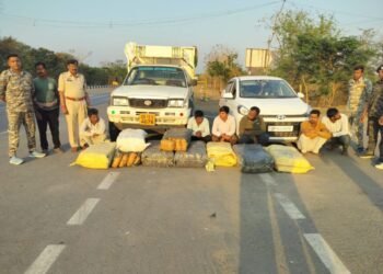 CG Breaking : तरबूज की आड़ में चल रहा था नशे का काला खेल, करोड़ों के गांजा के साथ 6 तस्कर गिरफ्तार