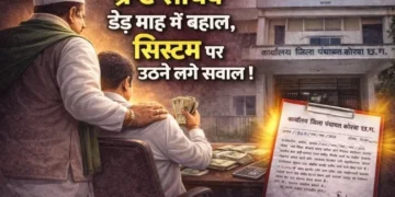 Korba : भ्रष्ट पंचायत सचिव डेढ़ माह में बहाल, निलंबन के दूसरे दिन ही जारी किये आरोप पत्र, सरकारी सिस्टम पर फिर उठने लगे सवाल