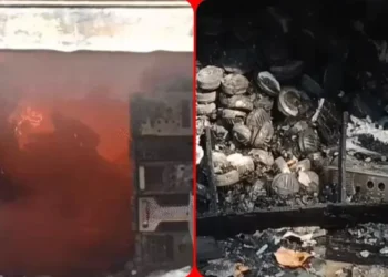 CG Breaking : ई-रिक्शा एजेंसी में भीषण आग, बैटरी – साउंड सिस्टम जलकर खाक, लाखों के नुकसान का अनुमान