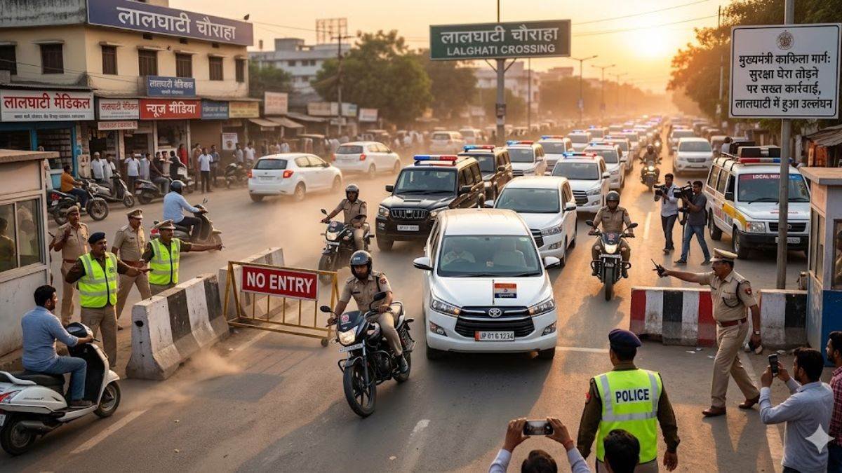 Breaking : मुख्यमंत्री की सुरक्षा में बड़ी चूक! गुजर रहे काफिले बीच आरक्षक ने किया ऐसा कांड, पुलिस ने शुरू की जांच