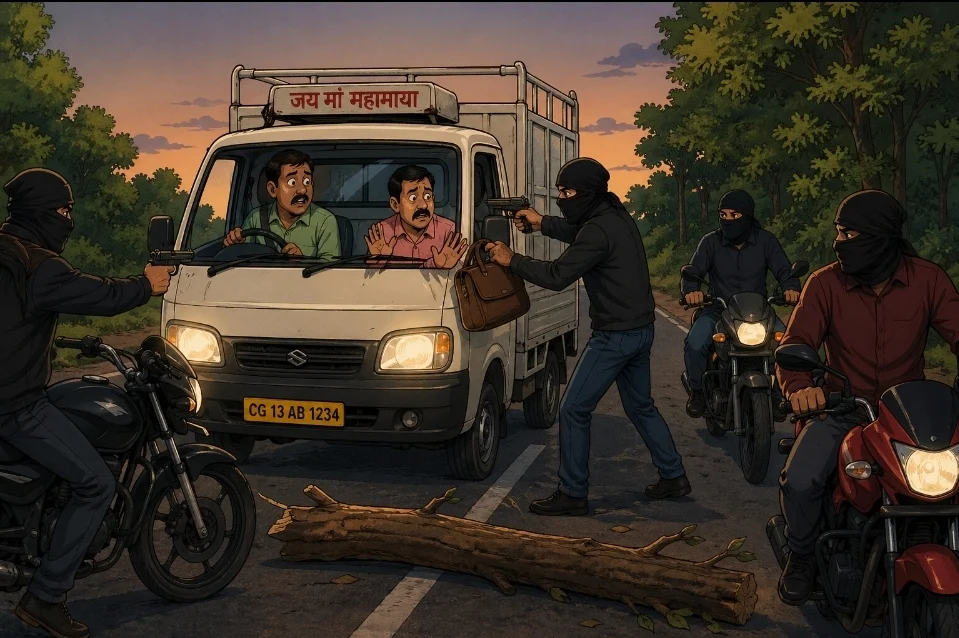 CG Crime : व्यापारी से दिनदहाड़े लूट, नकाबपोश बदमाशों ने कट्टे की नोंक पर 50 हजार रुपए छीने …. मचा हड़कंप