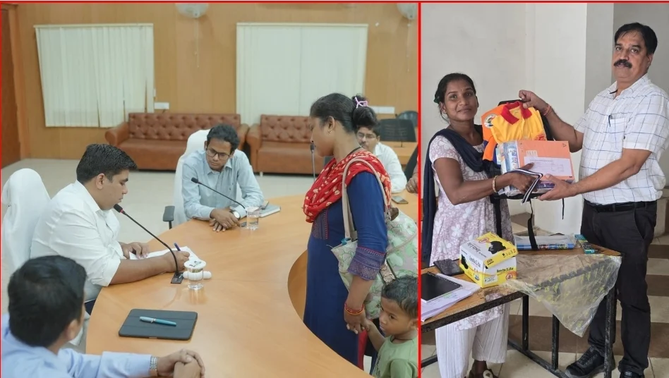 Korba : मासूम बेटी की पढ़ाई को लेकर परेशान थी मां, जनदर्शन में कलेक्टर ने बढ़ाया हाथ और लौट आई मुस्कान