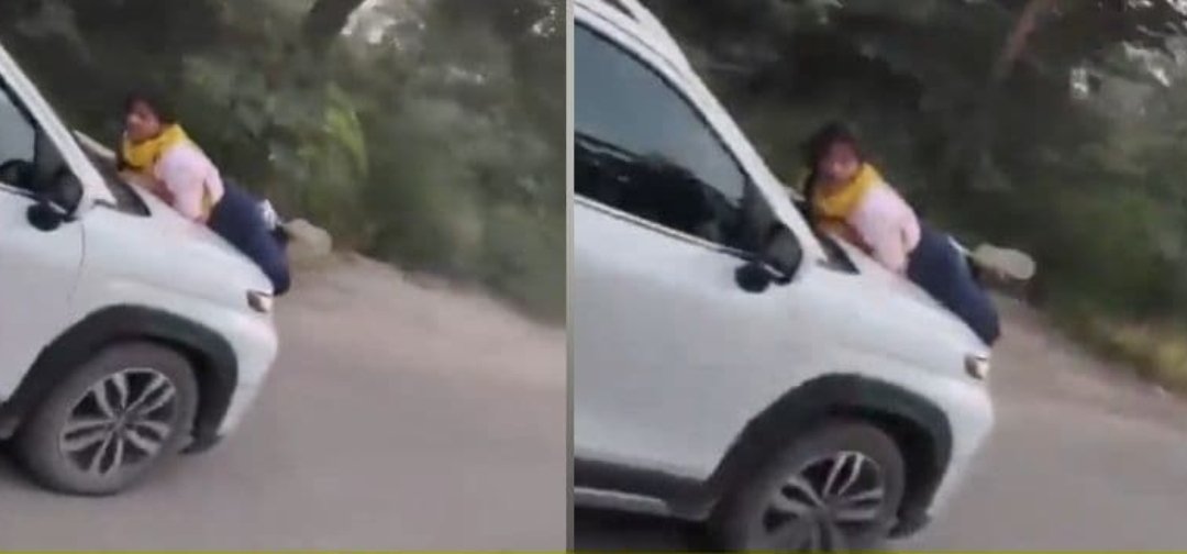 Viral Video : गर्लफ्रेंड के साथ रंगरलियां मनाते पकड़ाया पति, पत्नी ने रोका तो बोनट पर लटकाकर दौड़ाई कार, देखे वायरल वीडियो